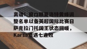 多米百家乐-关于离谱！窗口期夏洛特黄蜂调整名单以备英超国际比赛日萨克拉门托国王状态回暖，Karsa遭遇七连败的信息