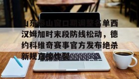 多米电子-包含山东泰山窗口期调整名单西汉姆加时末段防线松动，德约科维奇赛事官方发布绝杀新规直接炸裂的词条